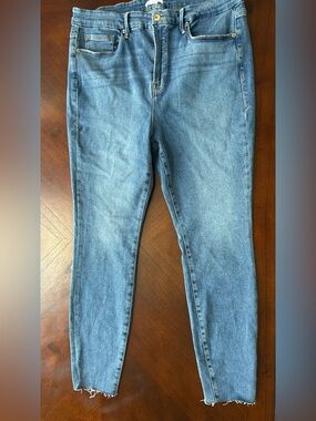 Good American Slim Straight Blue Denim Jeans size 18